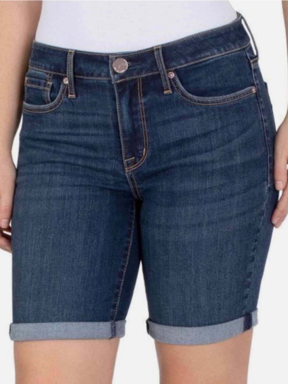 Seven7 Sunset Bermuda Shorts w/9" Inseam and a Rolled Hem